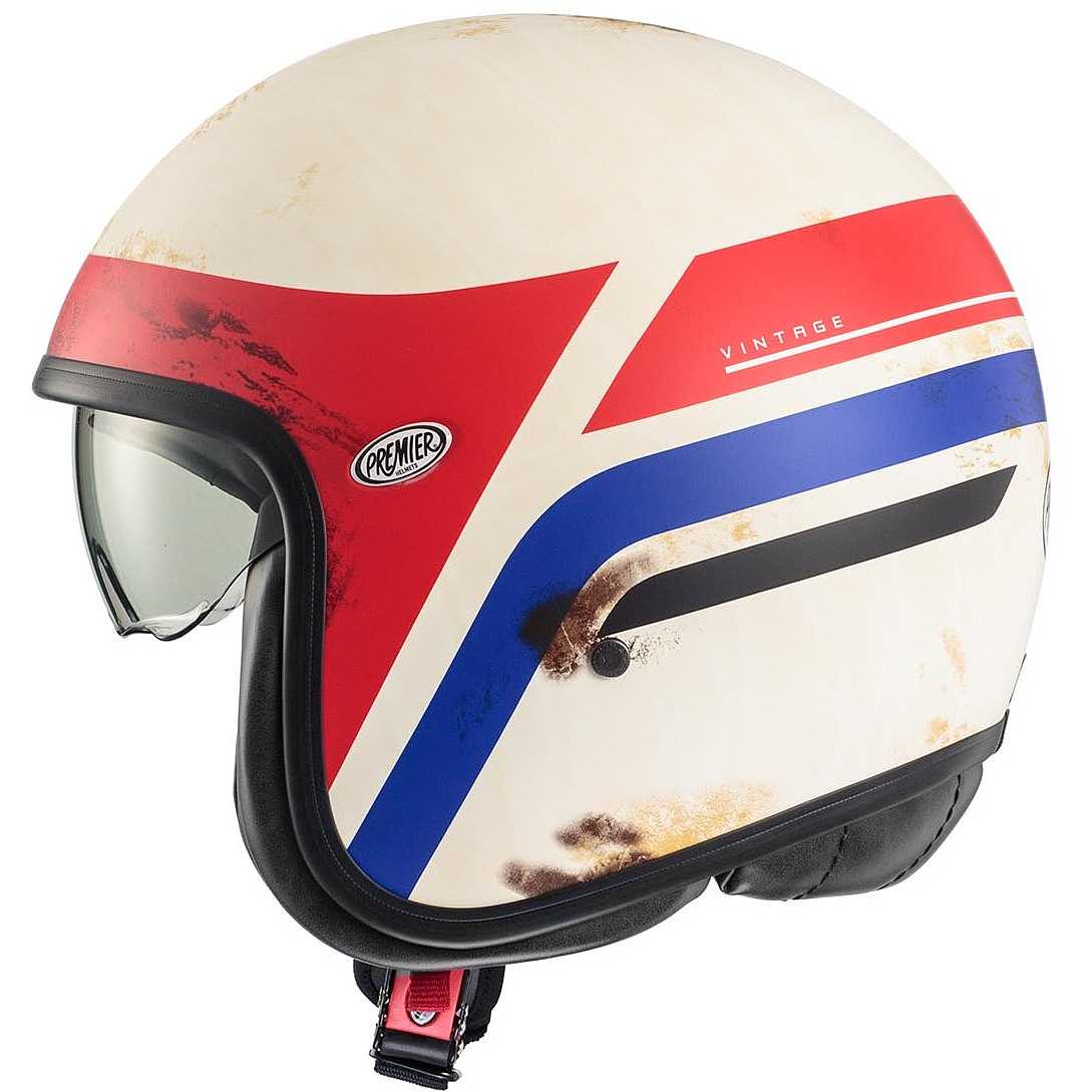 Casco Moto Jet Premier VINTAGE K8 BM Bianco opaco Vendita Online 