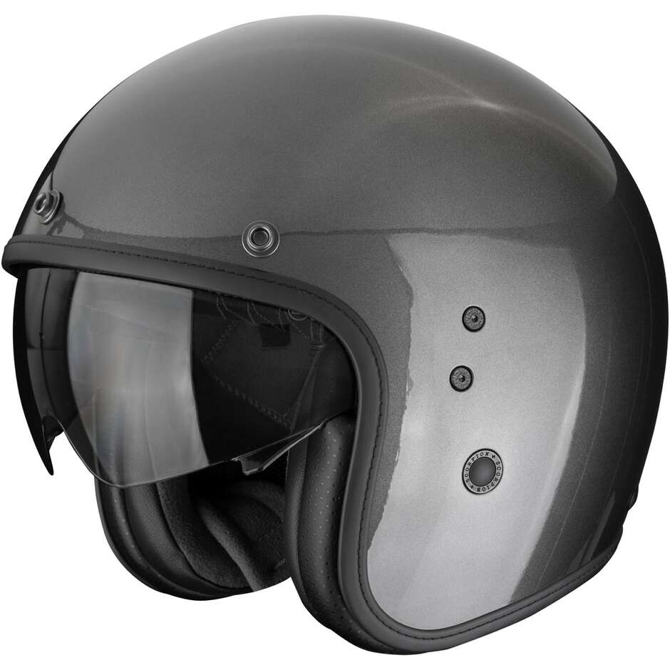 Casco Moto Jet Scorpion BELFAST EVO SOLID Grigio Metallizzato