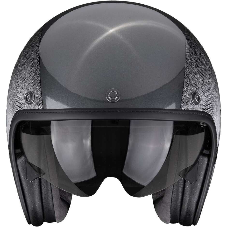 Casco Moto Jet Scorpion BELFAST II QUEST Argento Nero