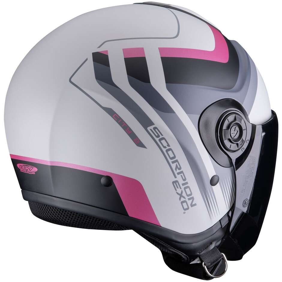 Casco Moto Jet Scorpion EXO-CITY II SPORT Opaco Grigio Rosa