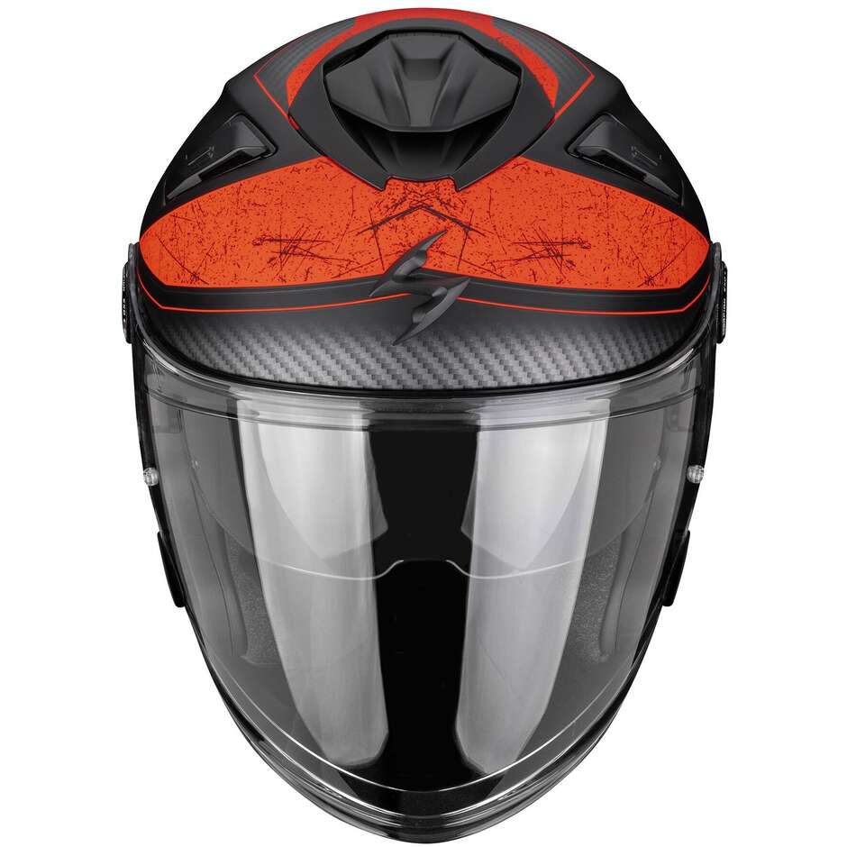 Casco Moto Jet Scorpion EXO-GT JET CREST Opaco Nero Rosso