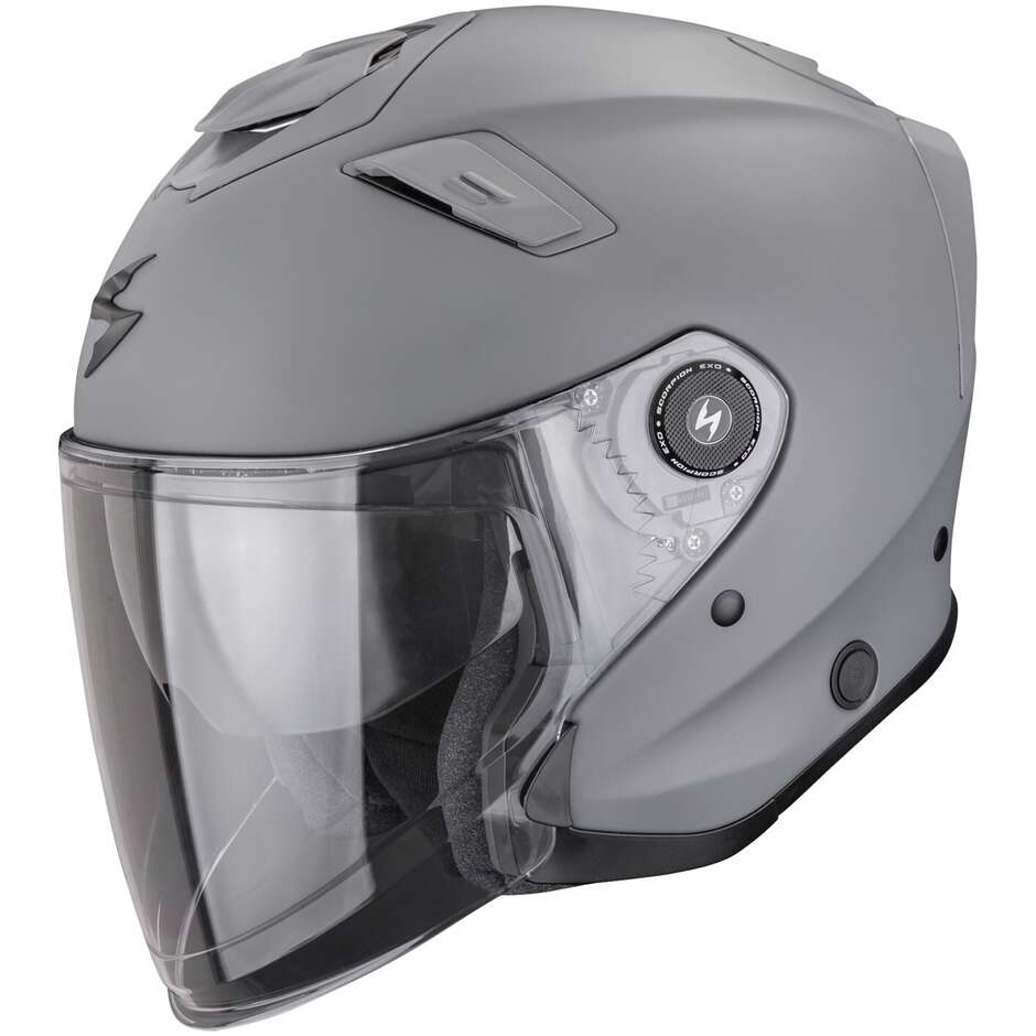 Casco Moto Jet Scorpion EXO-GT JET SOLID Grigio Cemento Opaco