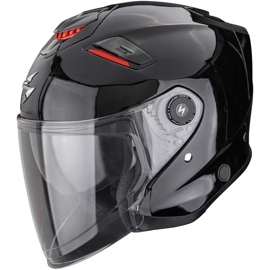 Casco Moto Jet Scorpion EXO-GT JET SOLID Nero Metallizzato