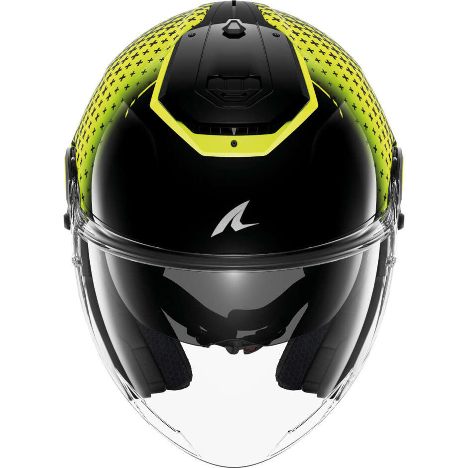 Casco Moto Jet Shark RS JET STRIDE Nero Giallo Silver