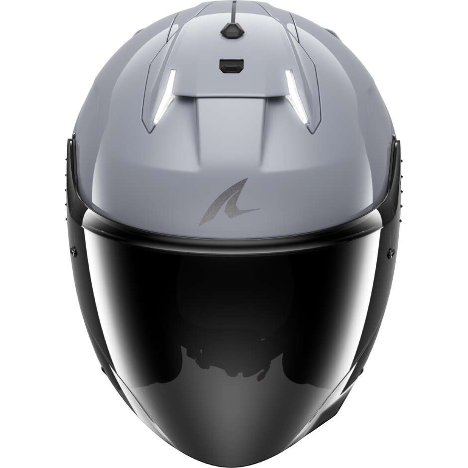Casco Moto Jet Shark SKWAL i3 JET DARK SHADOW Pistola d'Argento