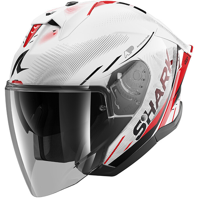 Casco Moto Jet SKWAL JET CUP SPEED-TECH Bianco Rosso N taglia XS