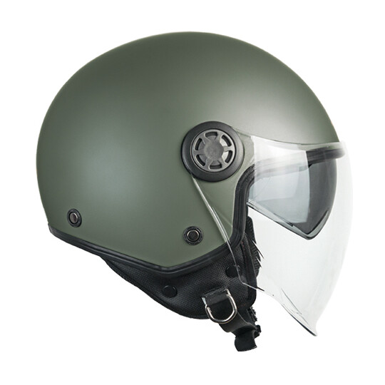 Casco Moto Jet 1SHA ZEN MONO Verde Opaco taglia L