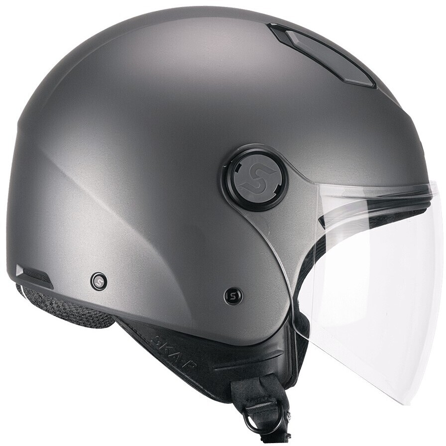 Casco Moto Jet LUKE MONO Antracite Satinato taglia L