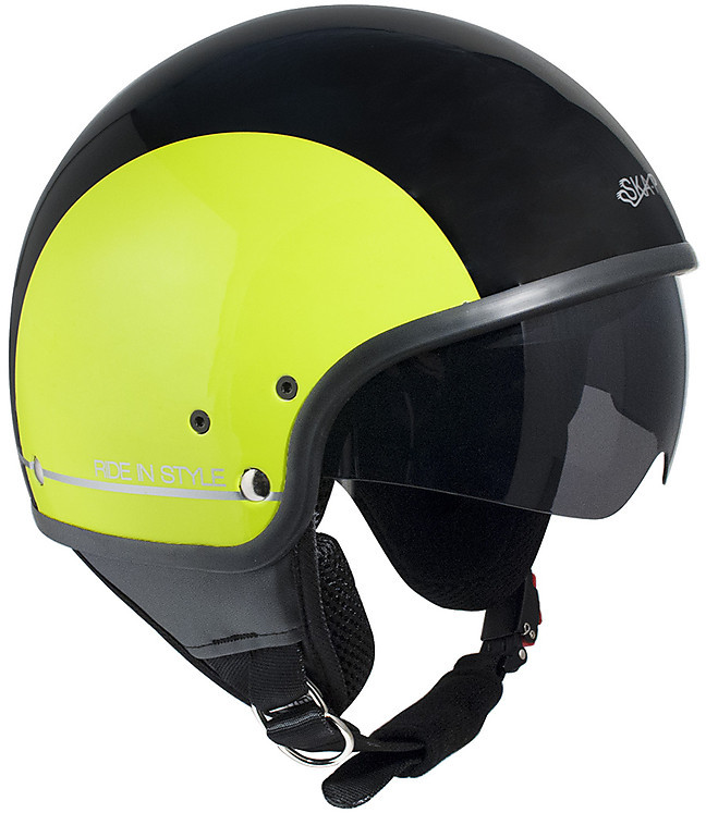 Casco Moto Jet SKA-P Slim Bico Nero Giallo Vendita Online - Outletmoto.eu