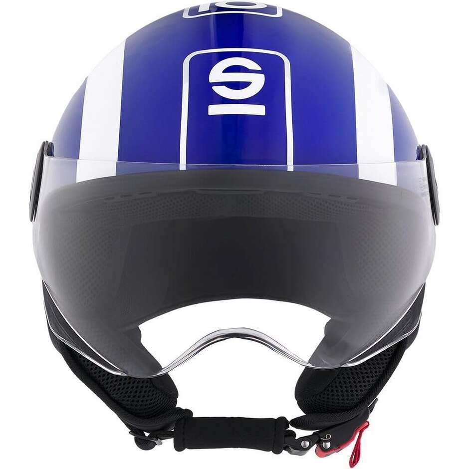 Casco Moto Jet Sparco Riders SP601 Blu Bianco