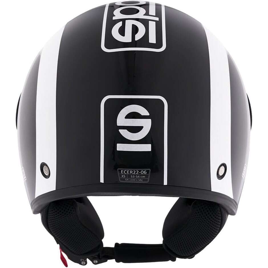 Casco Moto Jet Sparco Riders SP601 Nero Bianco