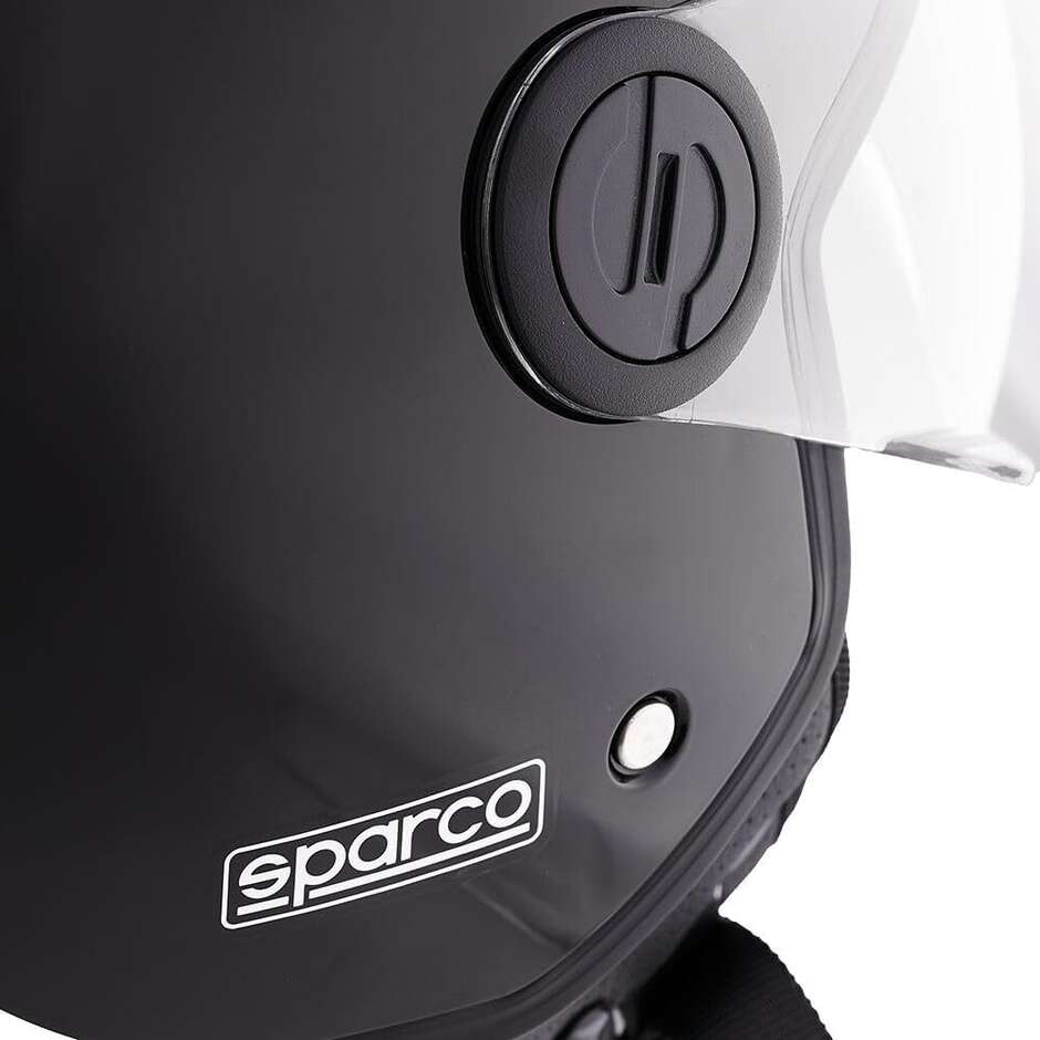 Casco Moto Jet Sparco Riders SP601 Nero Bianco