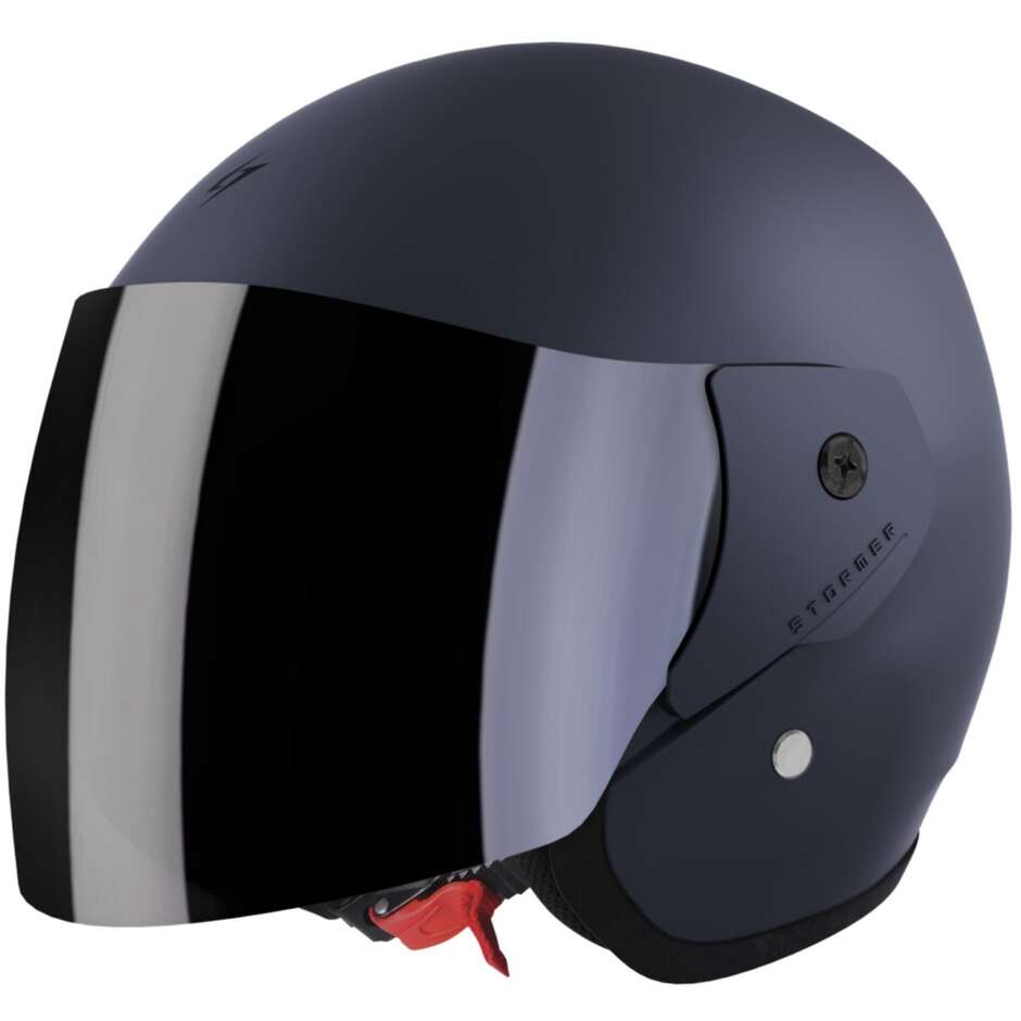 Casco Moto Jet Stormer SUN 2.0 Solid Grigio Gun Metal Opaco