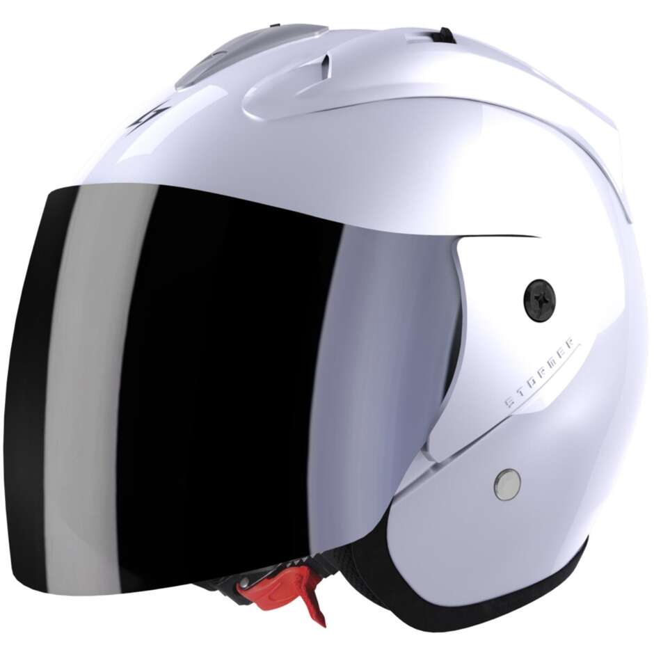 Casco Moto Jet Stormer SUN EVO 2.0 Solid Bianco Perla