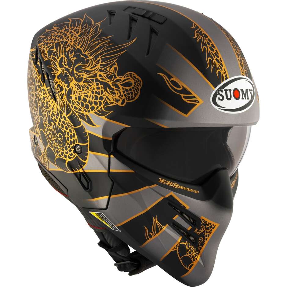 Casco Moto Jet Suomy ARMOR DRAGON Grigio Opaco