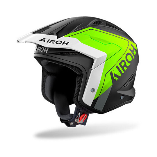 Casco Moto Jet Trial TRR II HUNT Giallo Opaco taglia XS