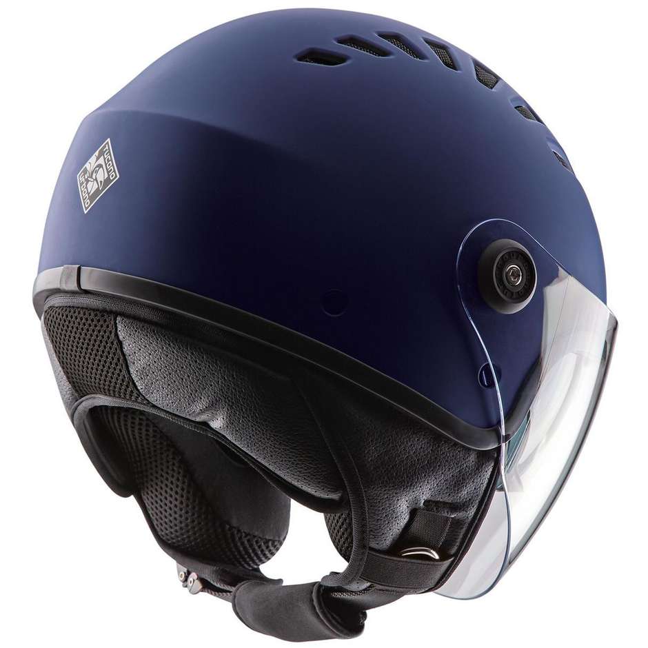 Casco Moto Jet Tucano Urbano 1230 EL TOP Blu Infinito Opaco