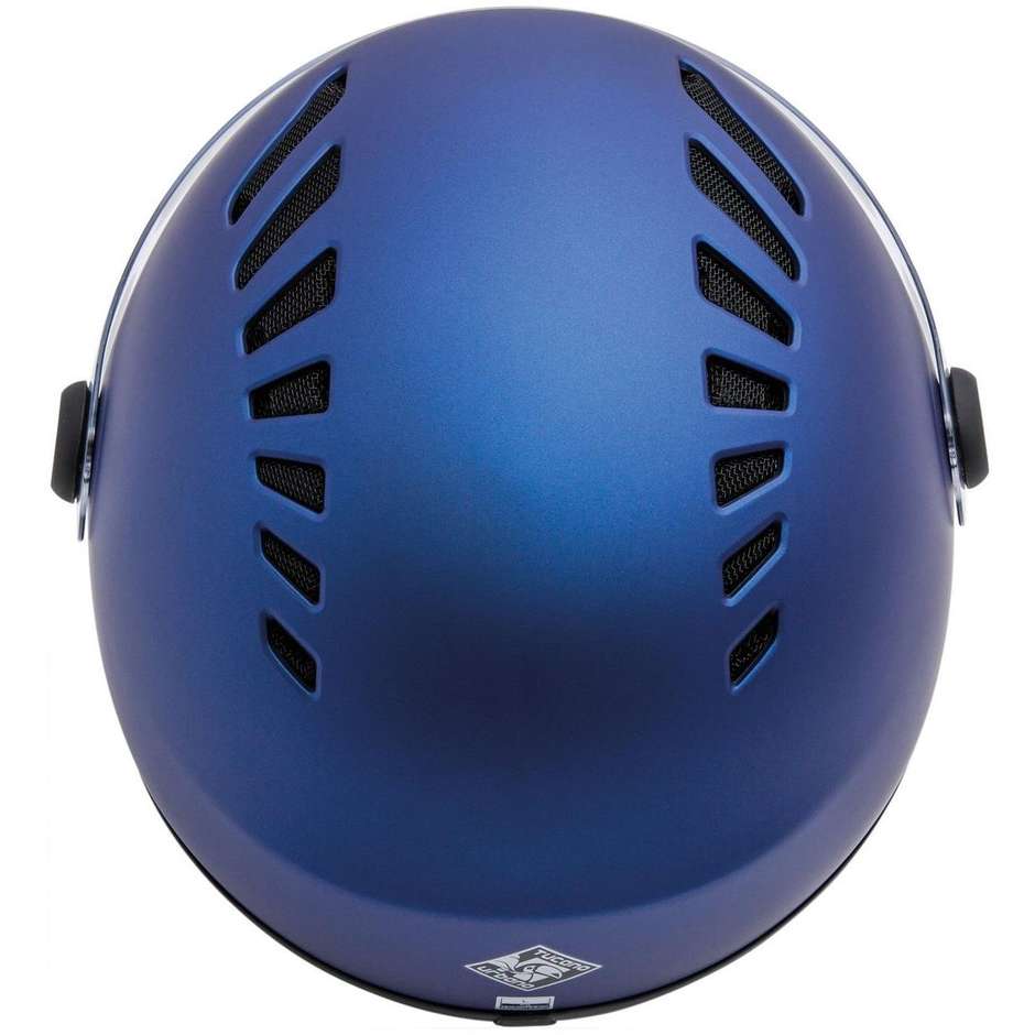 Casco Moto Jet Tucano Urbano 1230 EL TOP Blu Infinito Opaco