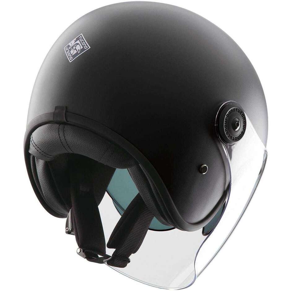 Casco Moto Jet Tucano Urbano 1302 EL FAST In Fibra Grigio Carbone Opaco