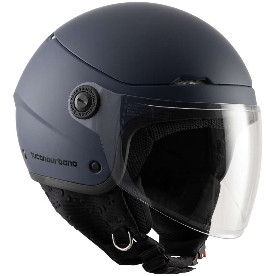 Casco Moto Jet Tucano Urbano C1001 EL'POP Matt Dark Blue