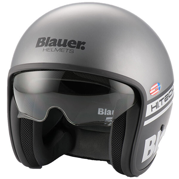 Casco Moto Jet Vintage Pilot 1.1 06 HT Grigio Opaco taglia XL