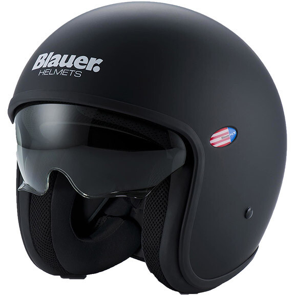 Casco Moto Jet Vintage Pilot 1.1 06 Monochrome Nero O taglia XL