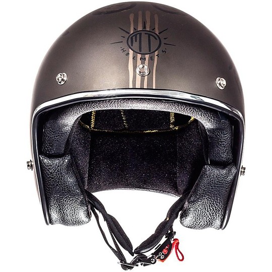 Casco Moto Jet Vintage MT Helmets Le Mans SV 2 OUTLANDER A0 Marrone Opaco