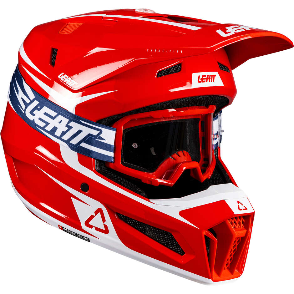 Casco Moto KIT 3.5 Leatt V26 Rosso
