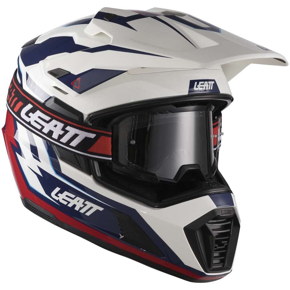 Casco Moto KIT ADV 7.5 Leatt Blu Rosso