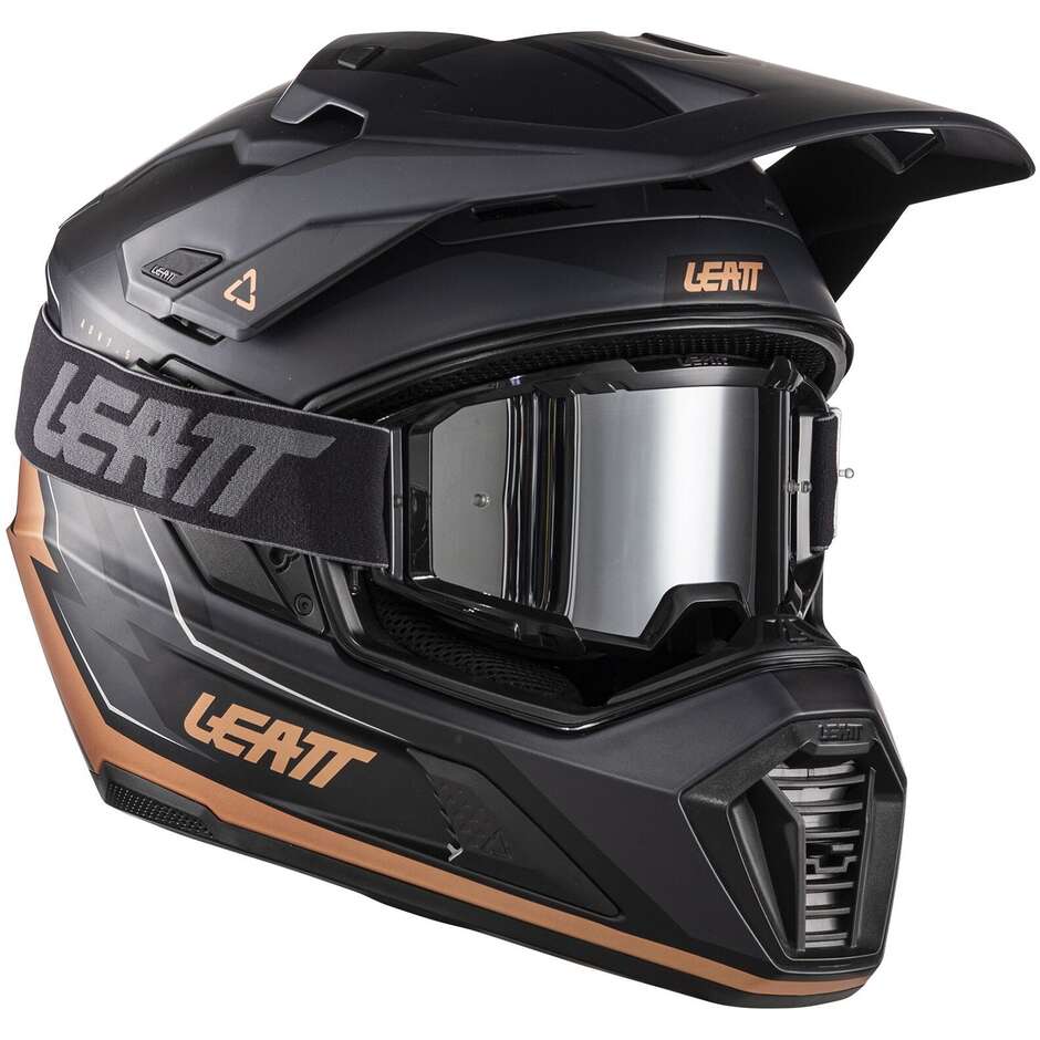 Casco Moto KIT ADV 7.5 Leatt Nero Marrone
