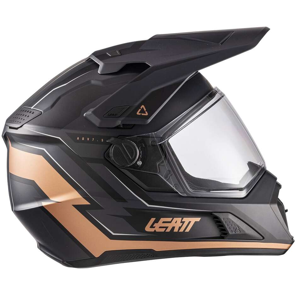 Casco Moto KIT ADV 7.5 Leatt Nero Marrone