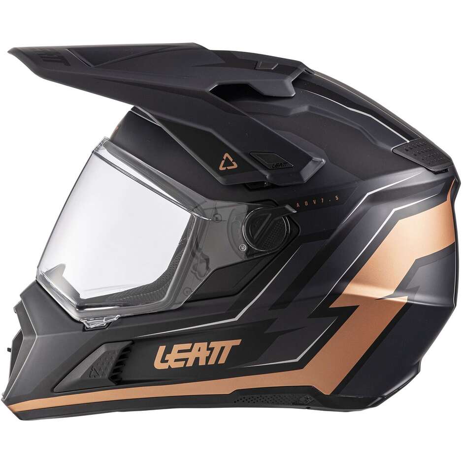 Casco Moto KIT ADV 7.5 Leatt Nero Marrone