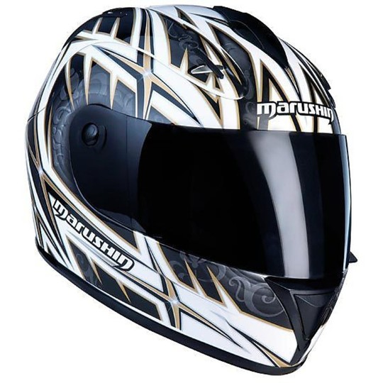 Casco Moto Marushin Integrale Tnt 888Rs Taki Nero Oro