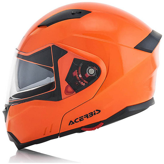 Casco Moto Modulare Acerbis Box G-348 Arancio Fluo Lucido