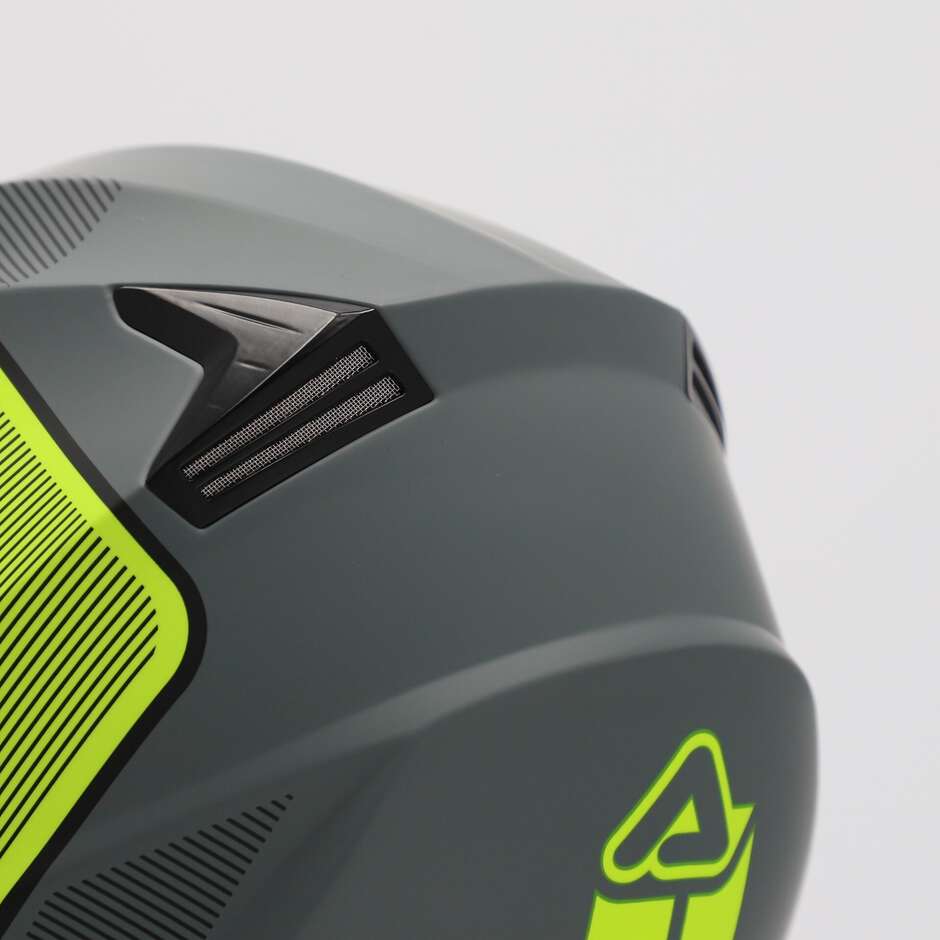 Casco Moto Modulare Acerbis Doppia Visiera SEREL 22.06 Nero Giallo Fluo