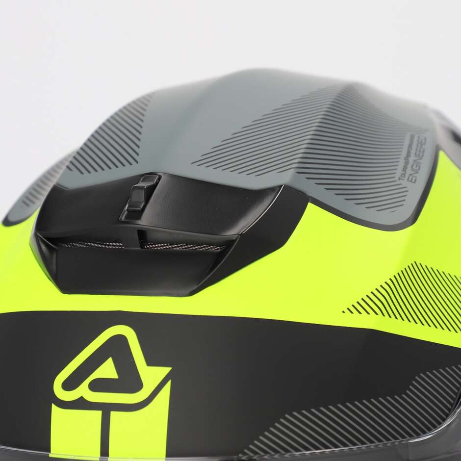 Casco Moto Modulare Acerbis Doppia Visiera SEREL 22.06 Nero Giallo Fluo
