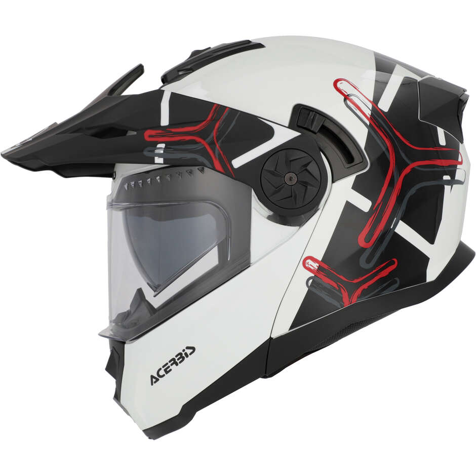 Casco Moto Modulare Acerbis Rider P/J Multi Bianco Nero