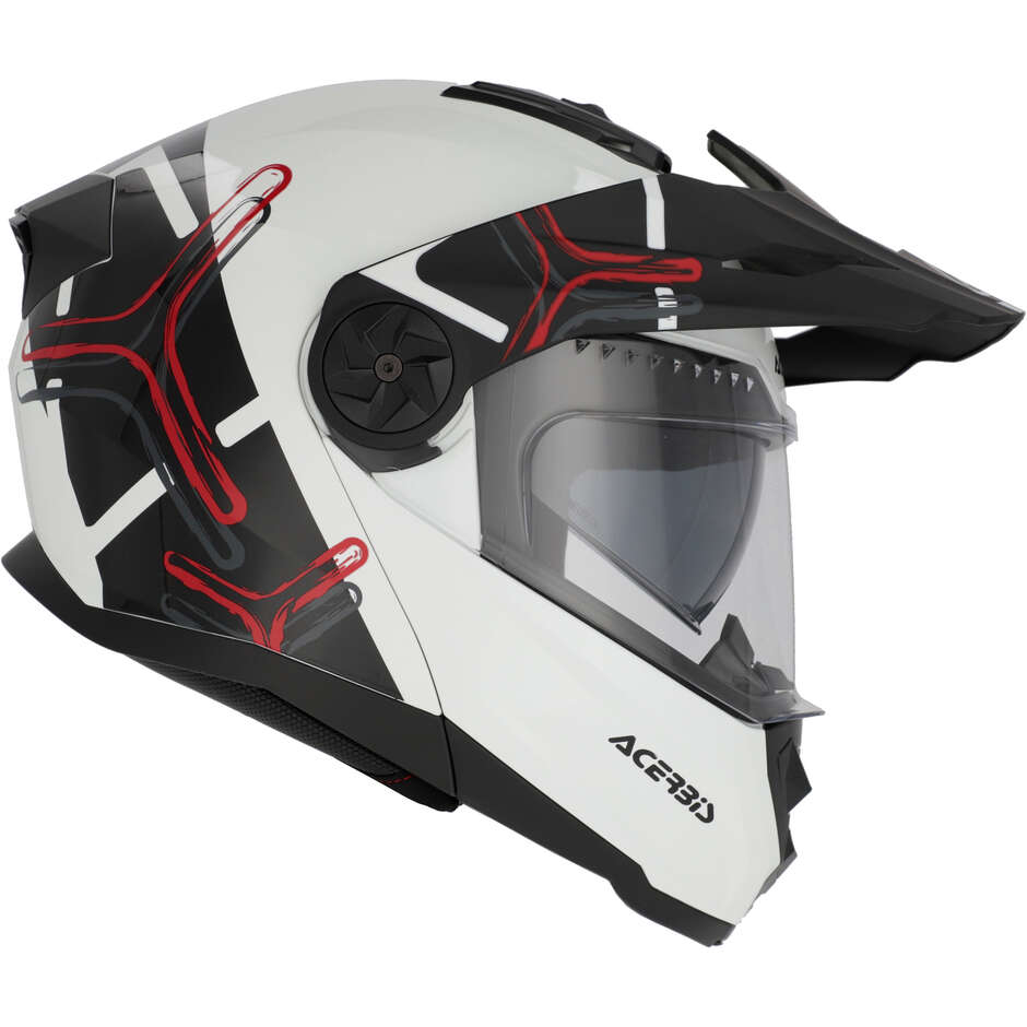 Casco Moto Modulare Acerbis Rider P/J Multi Bianco Nero