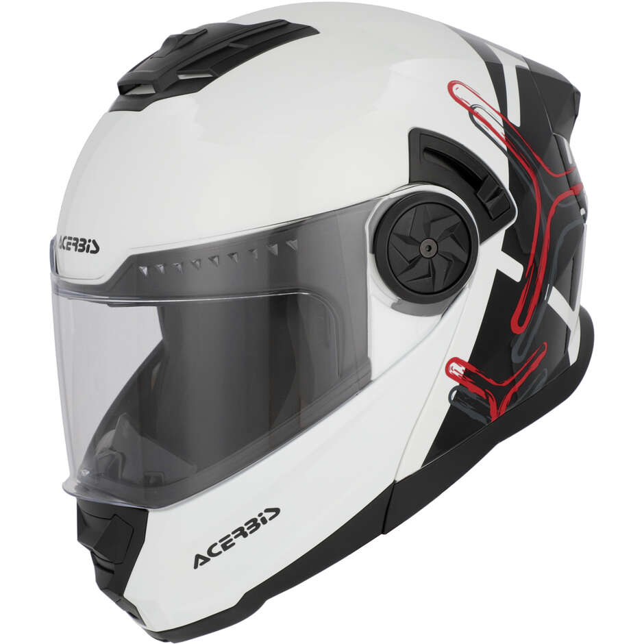 Casco Moto Modulare Acerbis Rider P/J Multi Bianco Nero