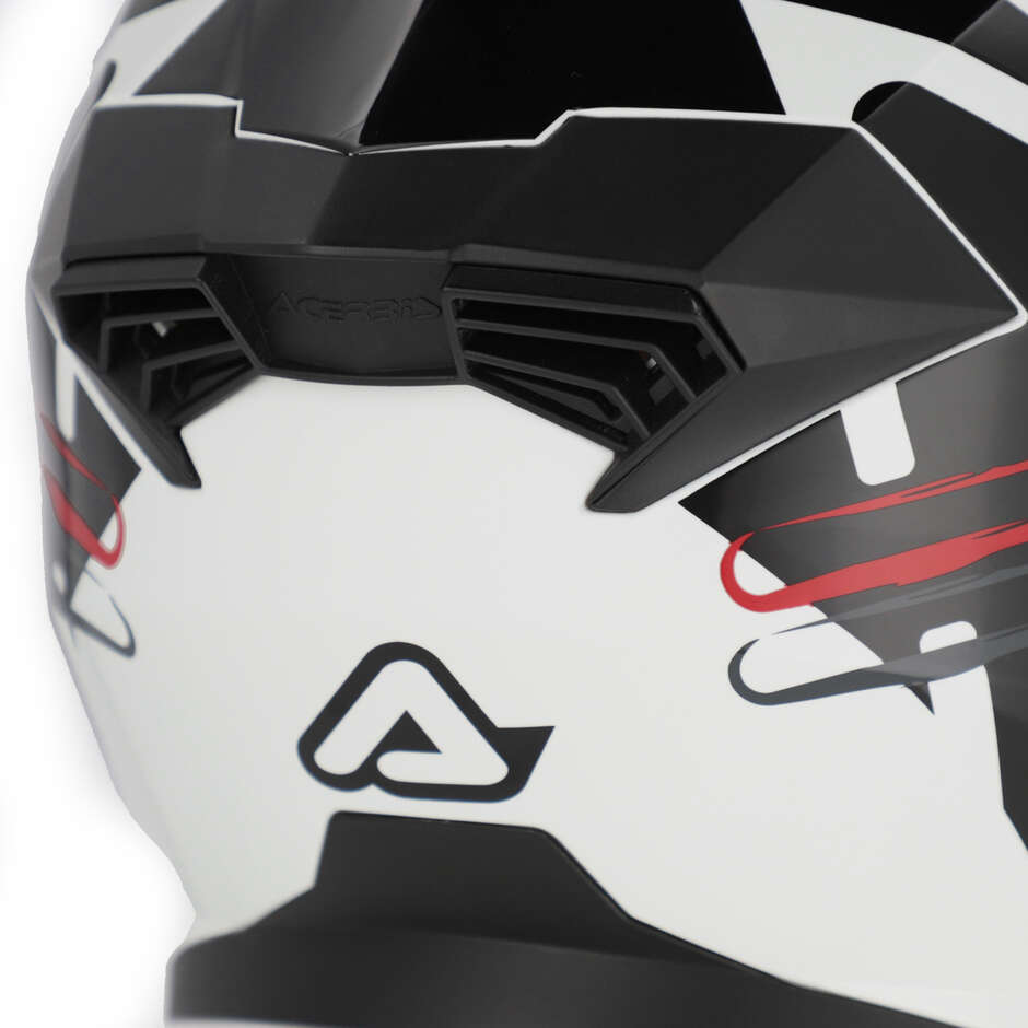 Casco Moto Modulare Acerbis Rider P/J Multi Bianco Nero