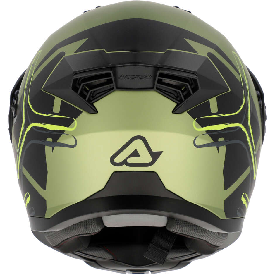 Casco Moto Modulare Acerbis Rider P/J Multi Verde Nero