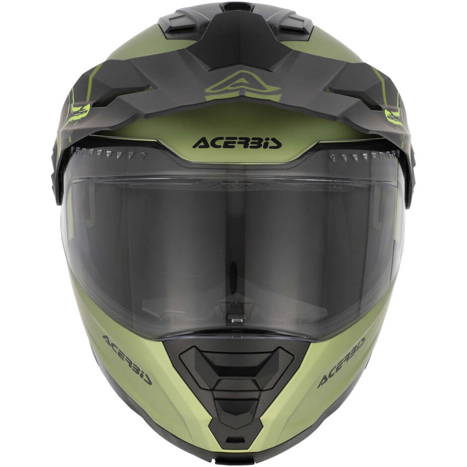 Casco Moto Modulare Acerbis Rider P/J Multi Verde Nero