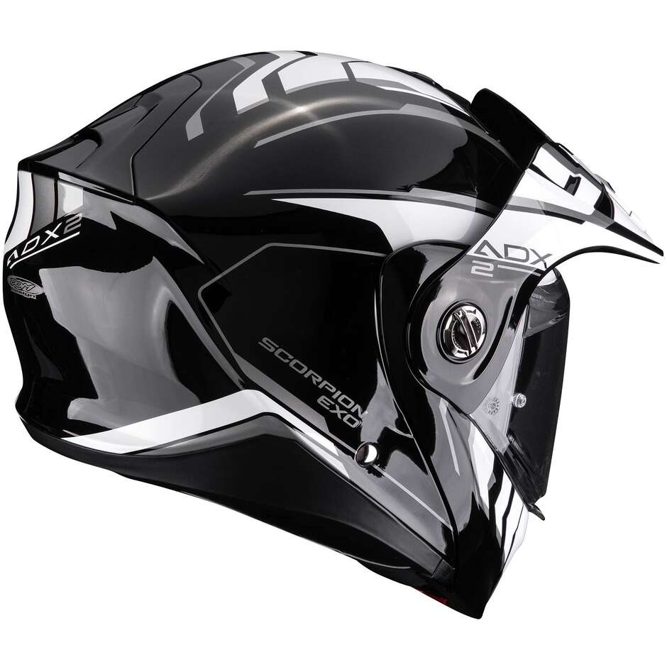 Casco Moto Modulare Adventure P/J Scorpion ADX-2 WALT Nero Bianco