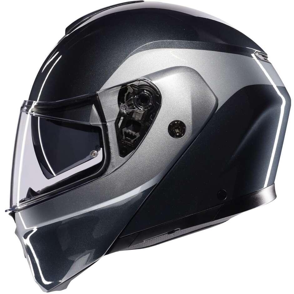 Casco Moto Modulare Agv STREETMODULAR LEVICO Grigio Silver