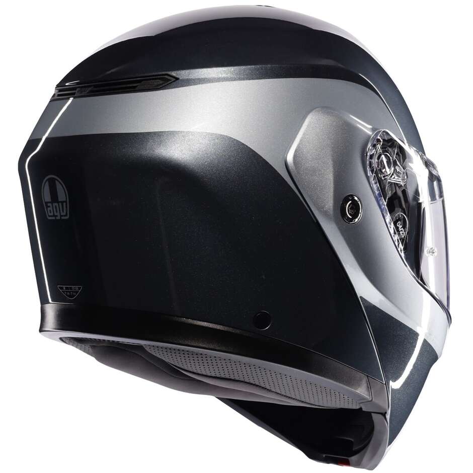 Casco Moto Modulare Agv STREETMODULAR LEVICO Grigio Silver