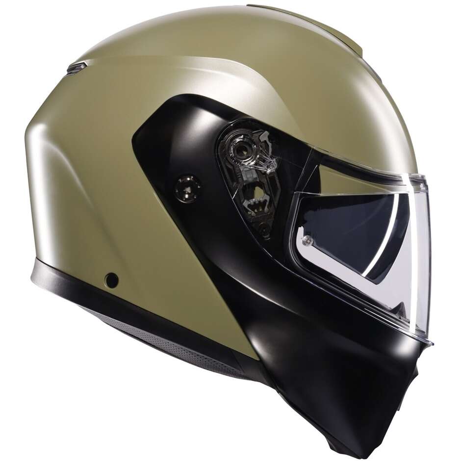 Casco Moto Modulare Agv STREETMODULAR Mono Opaco Verde Pastello Nero