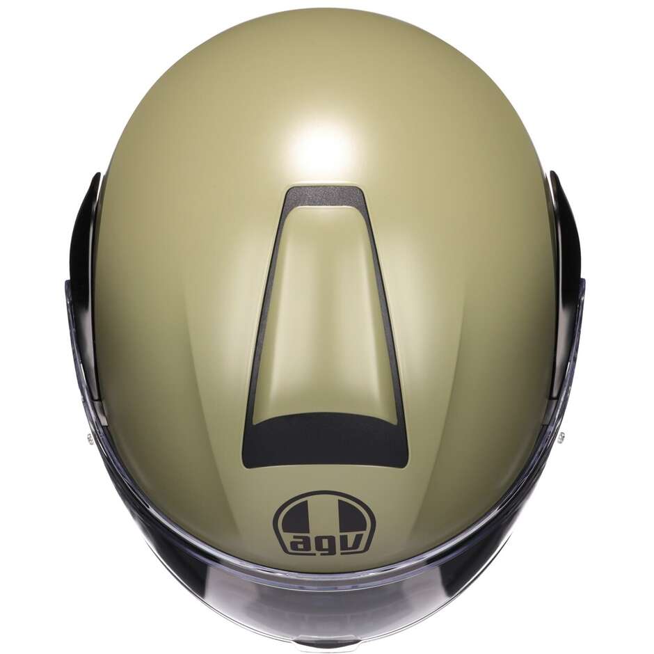 Casco Moto Modulare Agv STREETMODULAR Mono Opaco Verde Pastello Nero