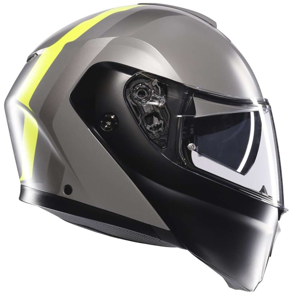Casco Moto Modulare Agv STREETMODULAR RESIA Opaco Grigio Nero Giallo Fluouo