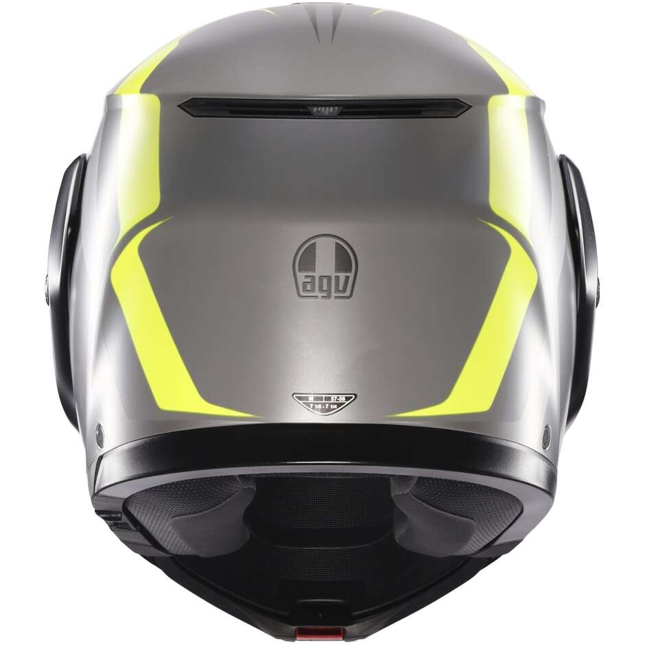 Casco Moto Modulare Agv STREETMODULAR RESIA Opaco Grigio Nero Giallo Fluouo