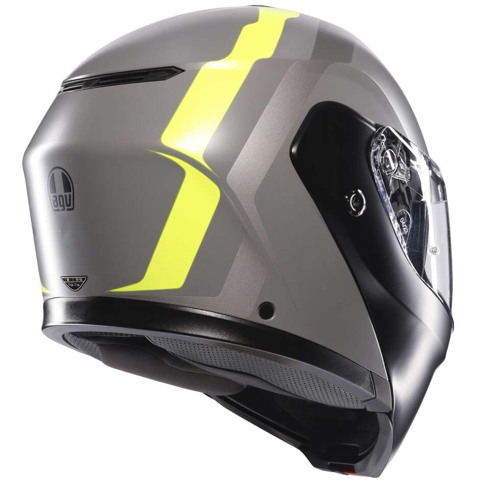 Casco Moto Modulare Agv STREETMODULAR RESIA Opaco Grigio Nero Giallo Fluouo